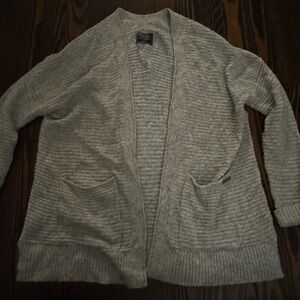 Abercrombie Ribbed Grey Cardigan